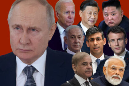 Collage of the leaders of all the nations that possess nuclear weapons